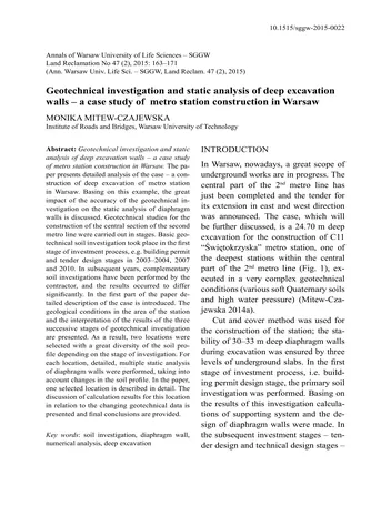 Más sobre Investigación Geotécnica y Análisis Estático de Muros de Excavación Profunda – Estudio de Caso del Metro de S