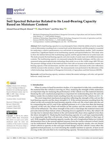 Más sobre Comportamiento Espectral del Suelo Relacionado con su Capacidad Portante Basada en la Humedad